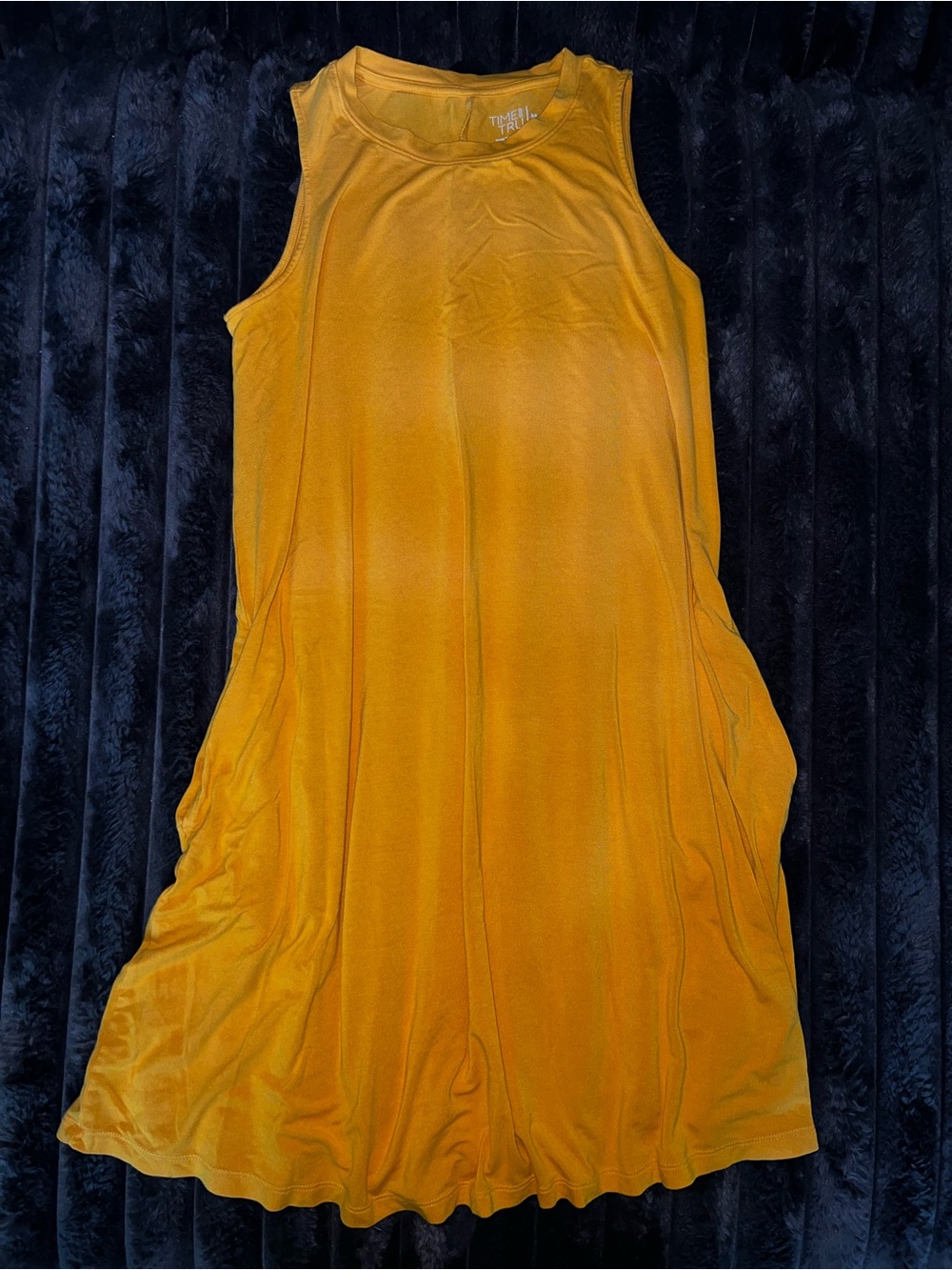 Time and Tru Mustard Yellow Tank Top